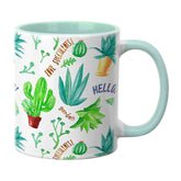 mint green sublimation inner & handle mug